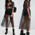 Load image into Gallery viewer, Black  See Through Mesh Dress
