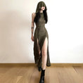 Load image into Gallery viewer, Dark Cyber Hooded Dress
