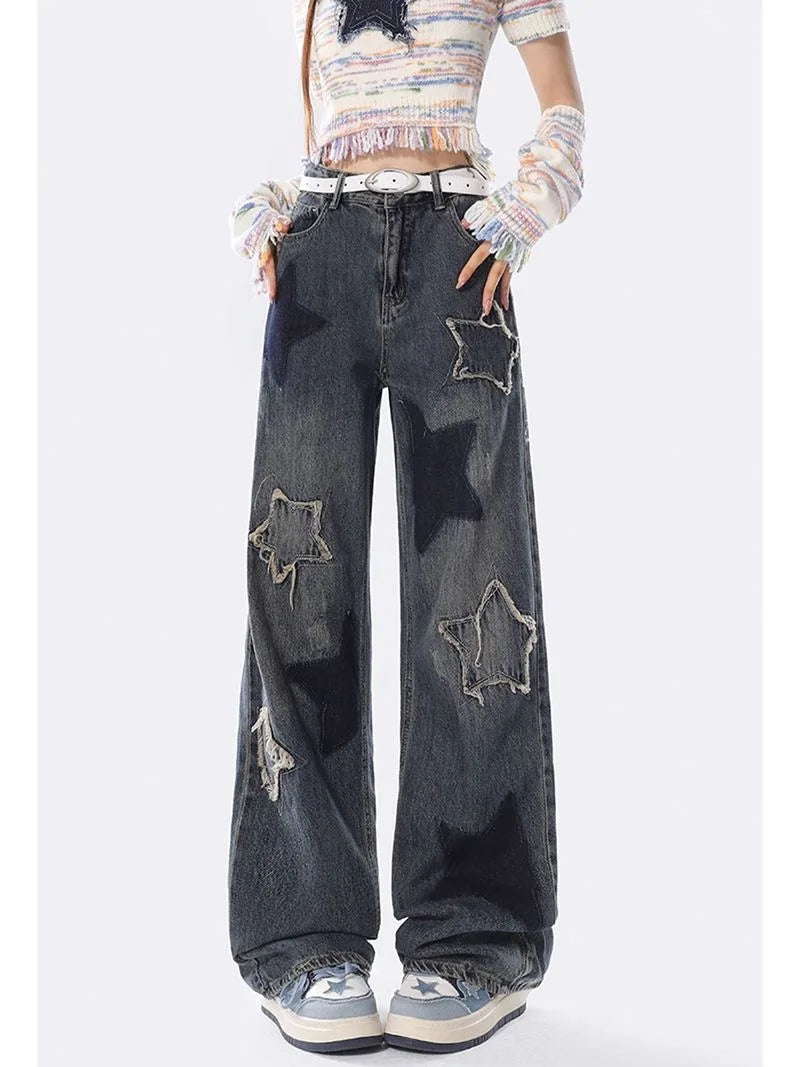 American Retro Jeans Loose Wide-leg