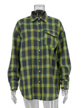 Load image into Gallery viewer, Clacive Vintage Loose Plaid shirt
