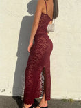 Load image into Gallery viewer, Lace Floral Long Dress Mesh See Through Summer Dress
