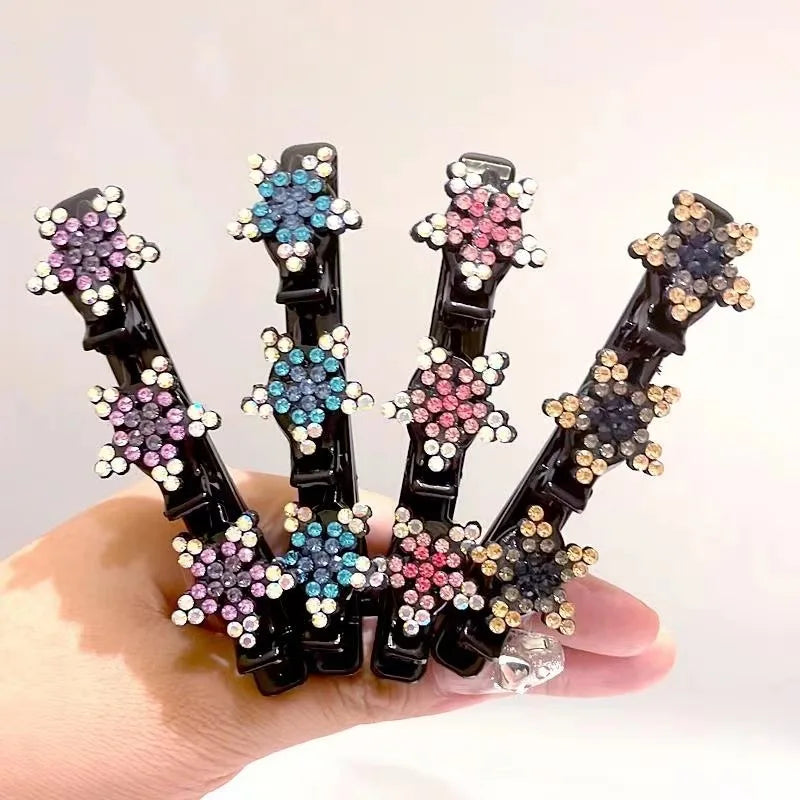 1/4pcs Shining Korean Flower Hair Clip