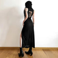 Load image into Gallery viewer, Dark Cyber Hooded Dress
