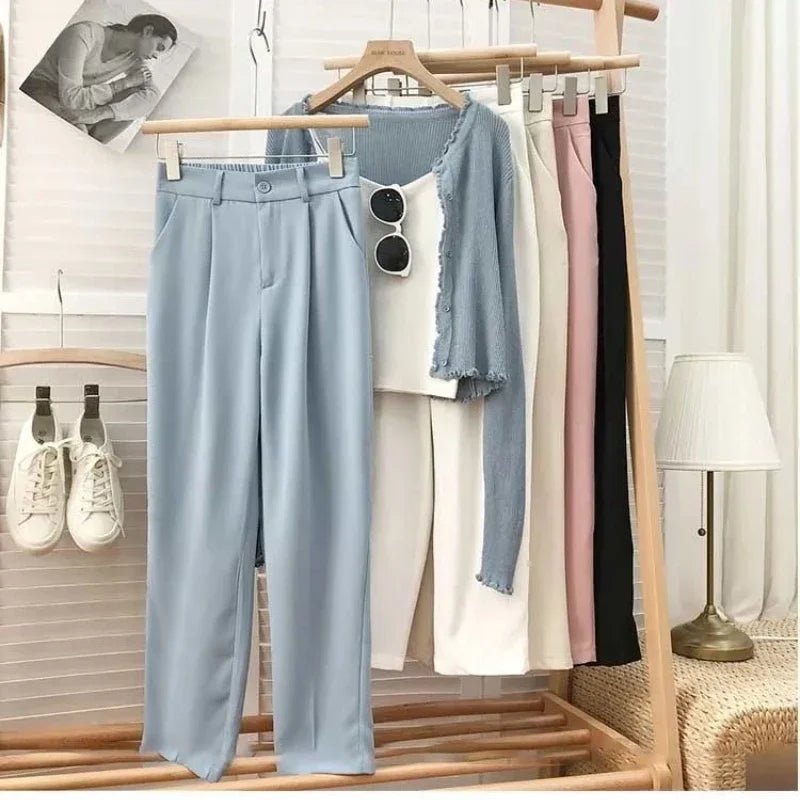 Elastic High Waist Pants