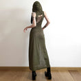 Load image into Gallery viewer, Dark Cyber Hooded Dress
