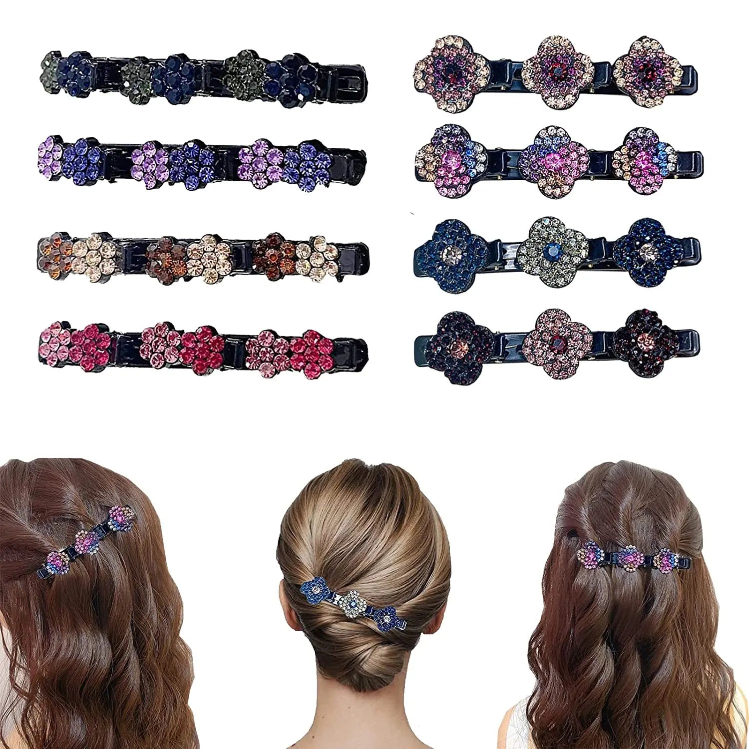 1/4pcs Shining Korean Flower Hair Clip